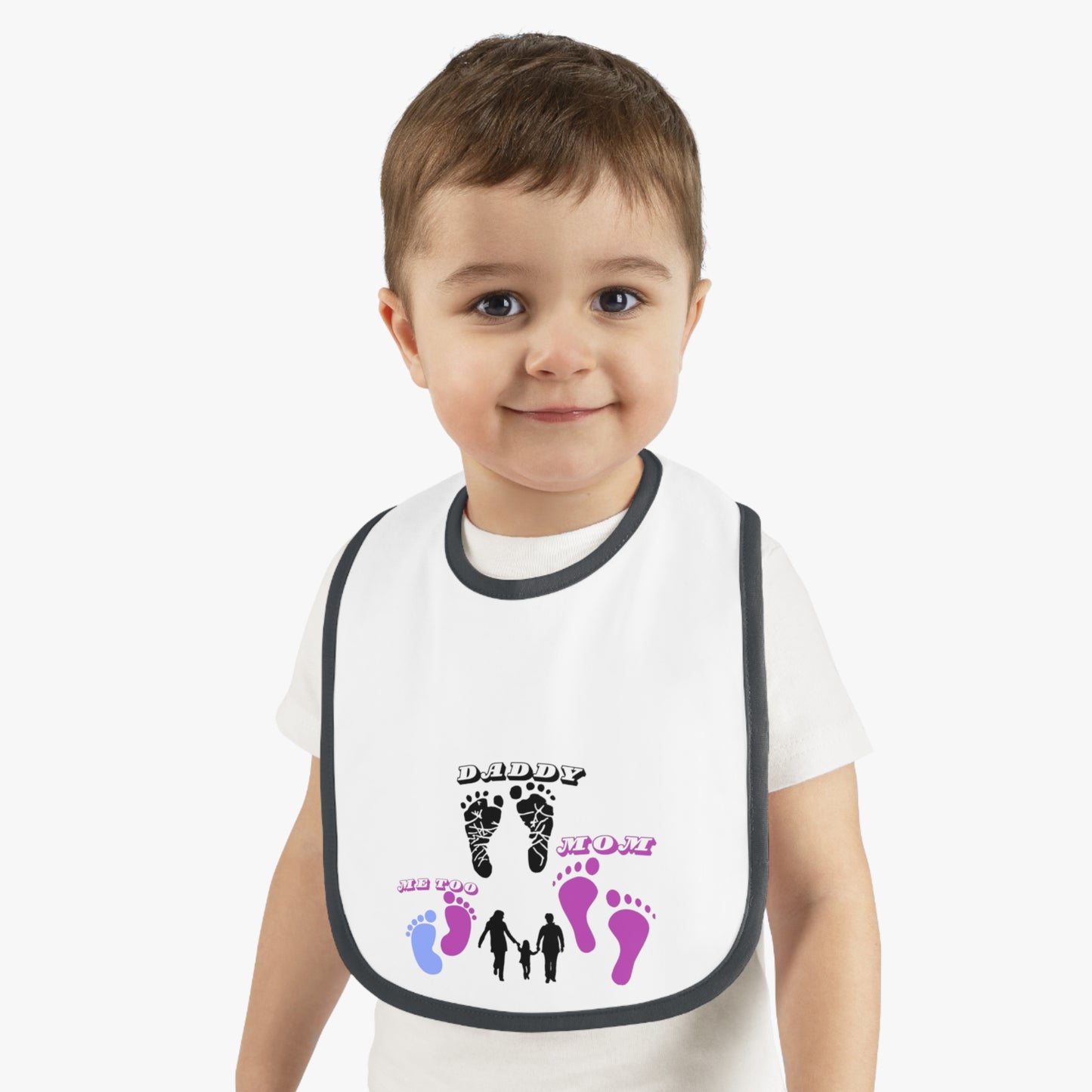 Baby Contrast Trim Jersey Bib