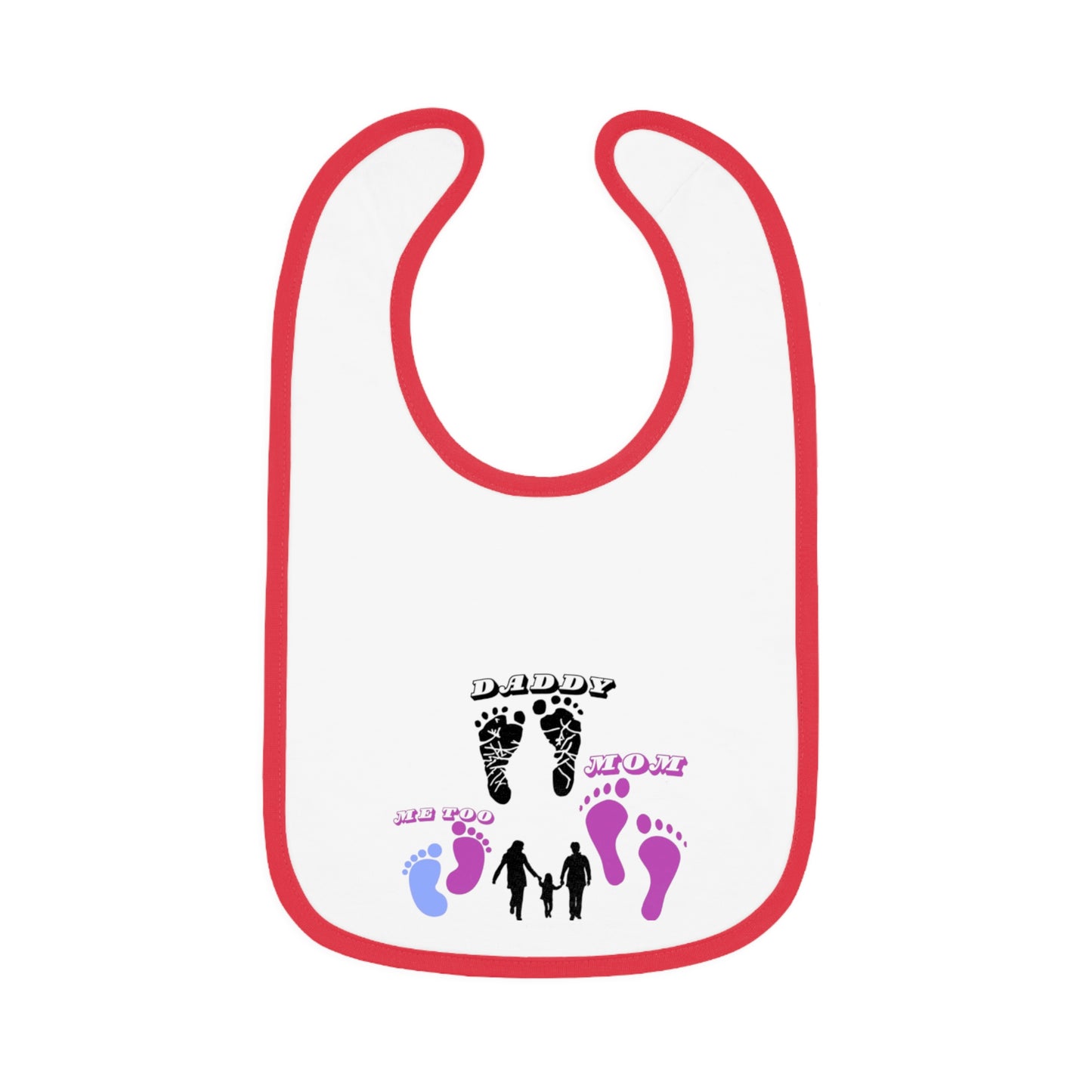 Baby Contrast Trim Jersey Bib