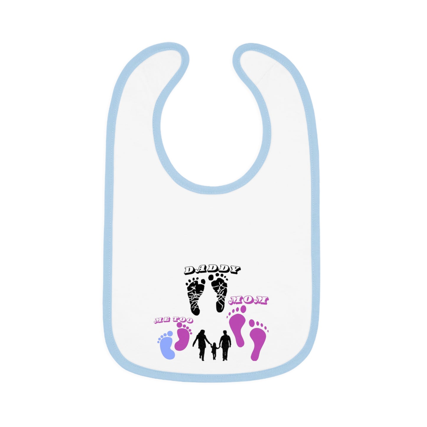 Baby Contrast Trim Jersey Bib