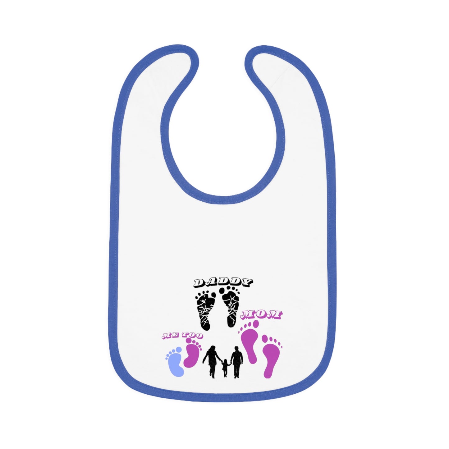 Baby Contrast Trim Jersey Bib