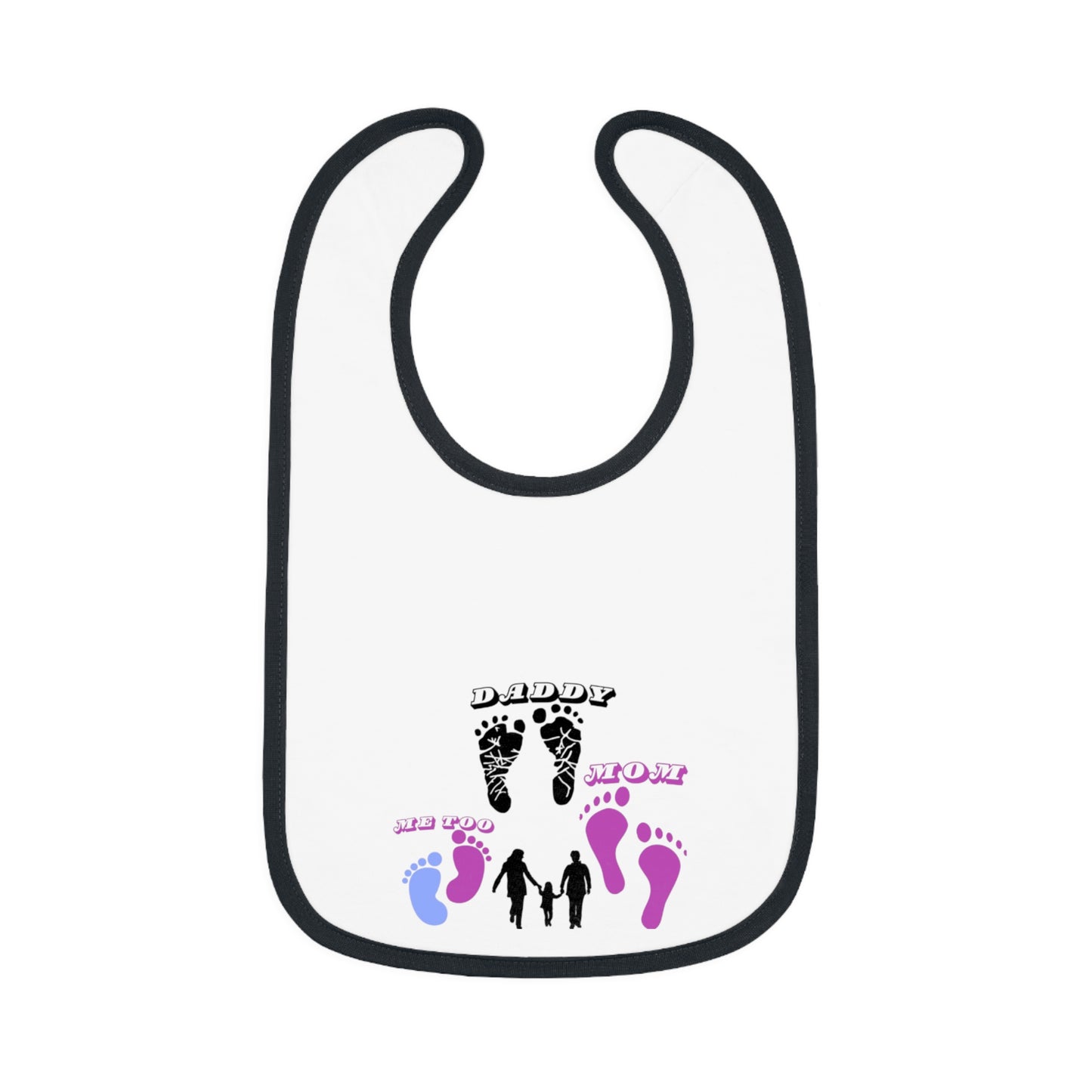 Baby Contrast Trim Jersey Bib