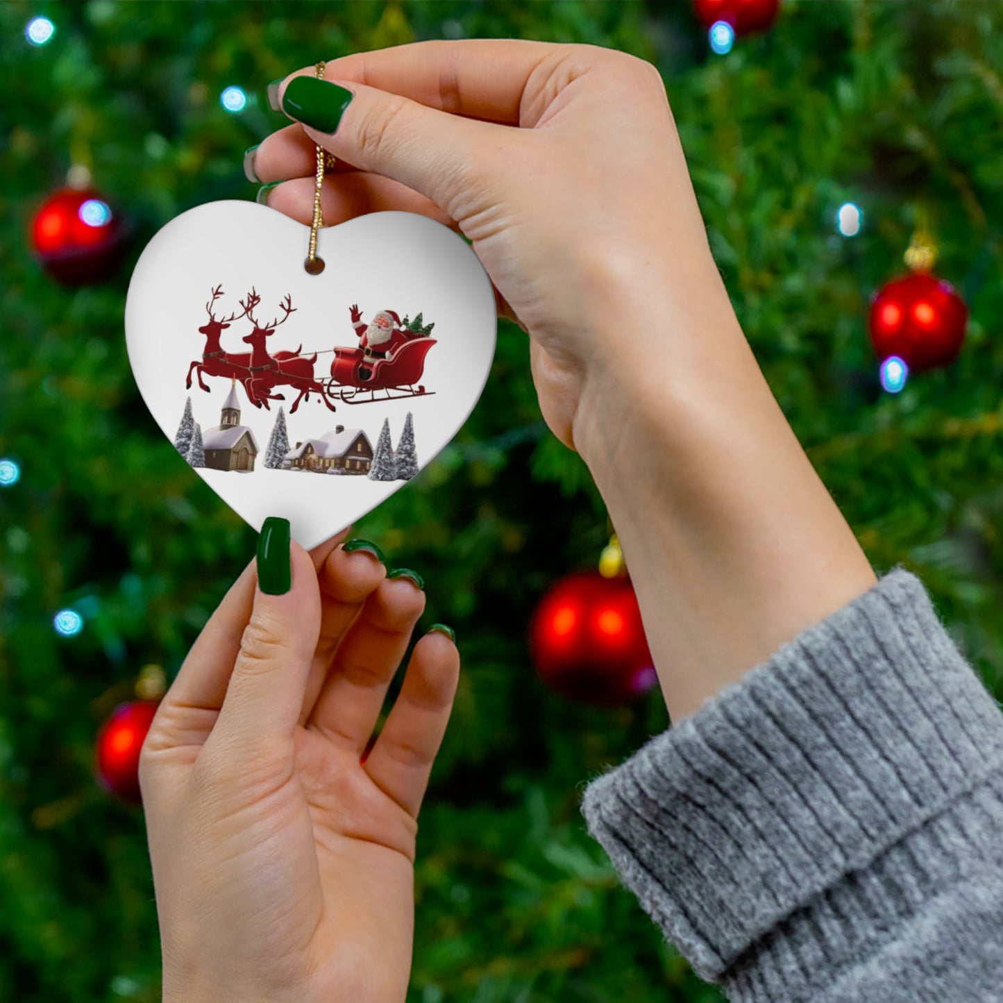 Ceramic Ornament, 4 Shapes