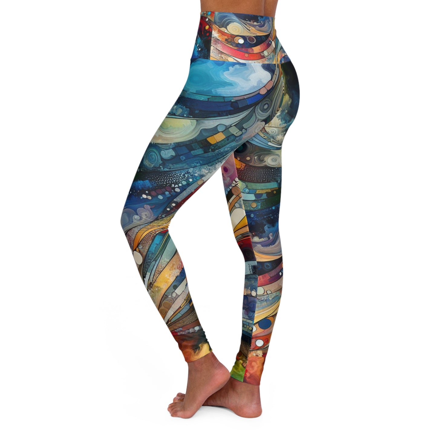 High Waisted Yoga Leggings (AOP)