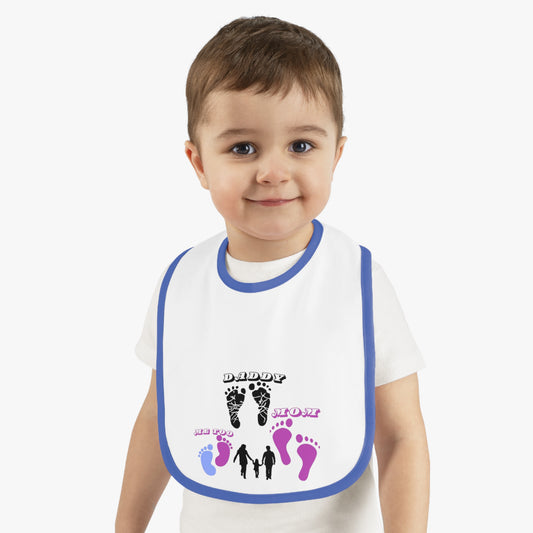 Baby Contrast Trim Jersey Bib